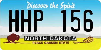 ND license plate HHP156