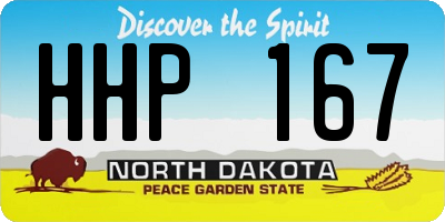 ND license plate HHP167