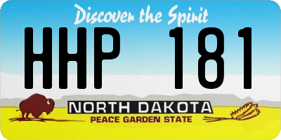 ND license plate HHP181