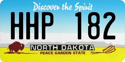 ND license plate HHP182