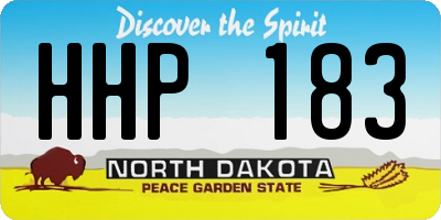 ND license plate HHP183