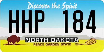 ND license plate HHP184