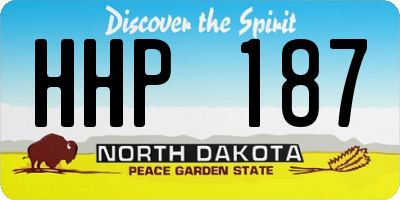 ND license plate HHP187
