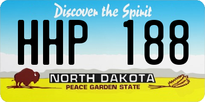 ND license plate HHP188