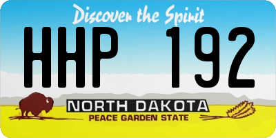 ND license plate HHP192