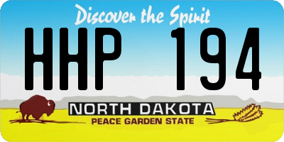 ND license plate HHP194