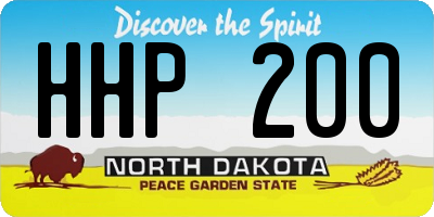 ND license plate HHP200