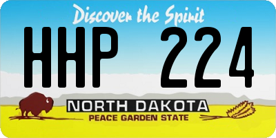 ND license plate HHP224