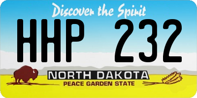 ND license plate HHP232