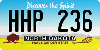ND license plate HHP236