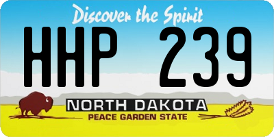 ND license plate HHP239