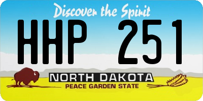 ND license plate HHP251