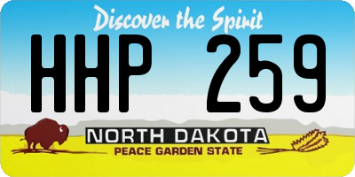 ND license plate HHP259