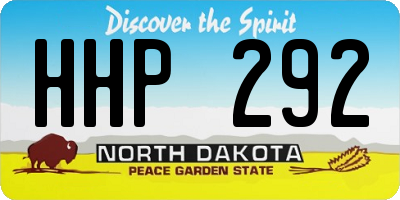 ND license plate HHP292