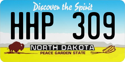 ND license plate HHP309