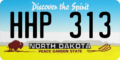 ND license plate HHP313