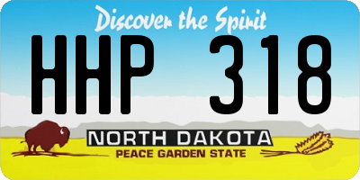 ND license plate HHP318