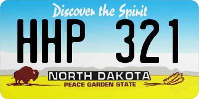 ND license plate HHP321