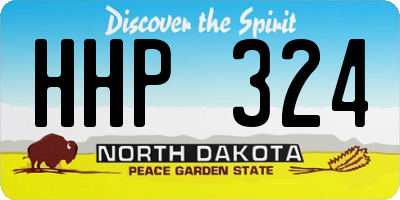 ND license plate HHP324