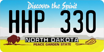 ND license plate HHP330
