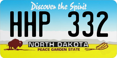 ND license plate HHP332
