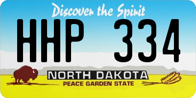 ND license plate HHP334