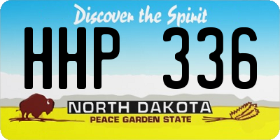 ND license plate HHP336