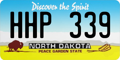 ND license plate HHP339