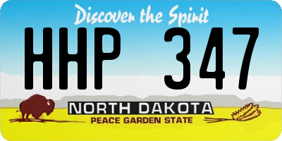 ND license plate HHP347