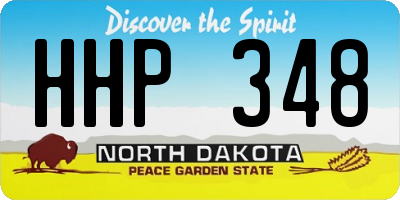 ND license plate HHP348