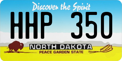 ND license plate HHP350