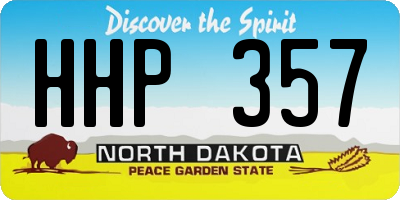 ND license plate HHP357