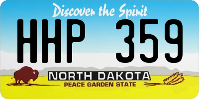 ND license plate HHP359