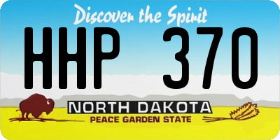 ND license plate HHP370