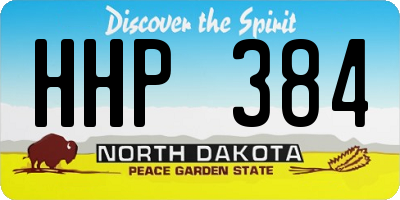 ND license plate HHP384