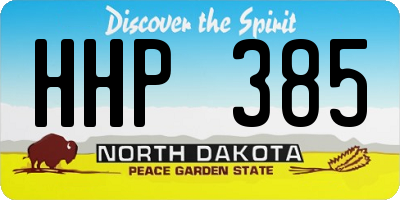 ND license plate HHP385