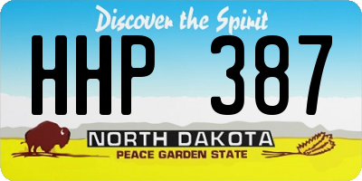 ND license plate HHP387