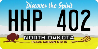 ND license plate HHP402