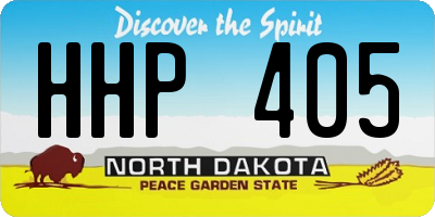 ND license plate HHP405