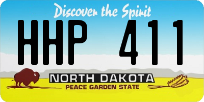 ND license plate HHP411