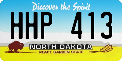 ND license plate HHP413