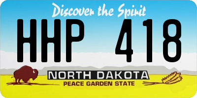 ND license plate HHP418