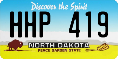 ND license plate HHP419