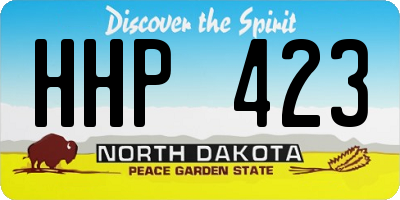 ND license plate HHP423
