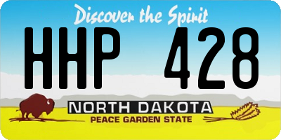 ND license plate HHP428