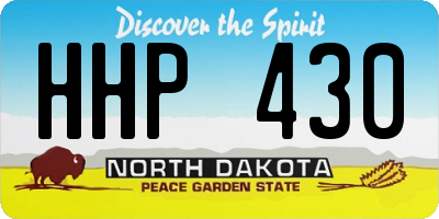 ND license plate HHP430