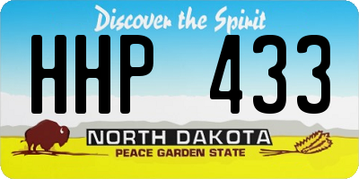 ND license plate HHP433