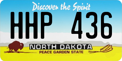 ND license plate HHP436