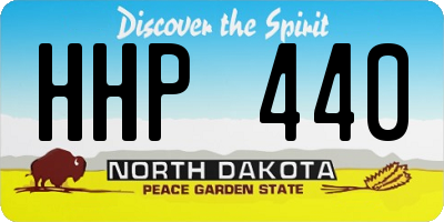 ND license plate HHP440