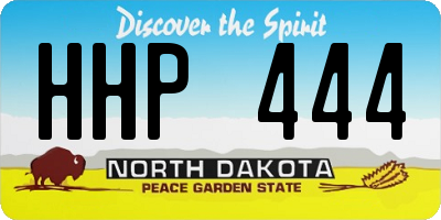 ND license plate HHP444